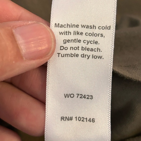 Michael Stars Olive Green Crewneck Fitted Cinched Short Sleeve Dress, Medium - Picture 9 of 9